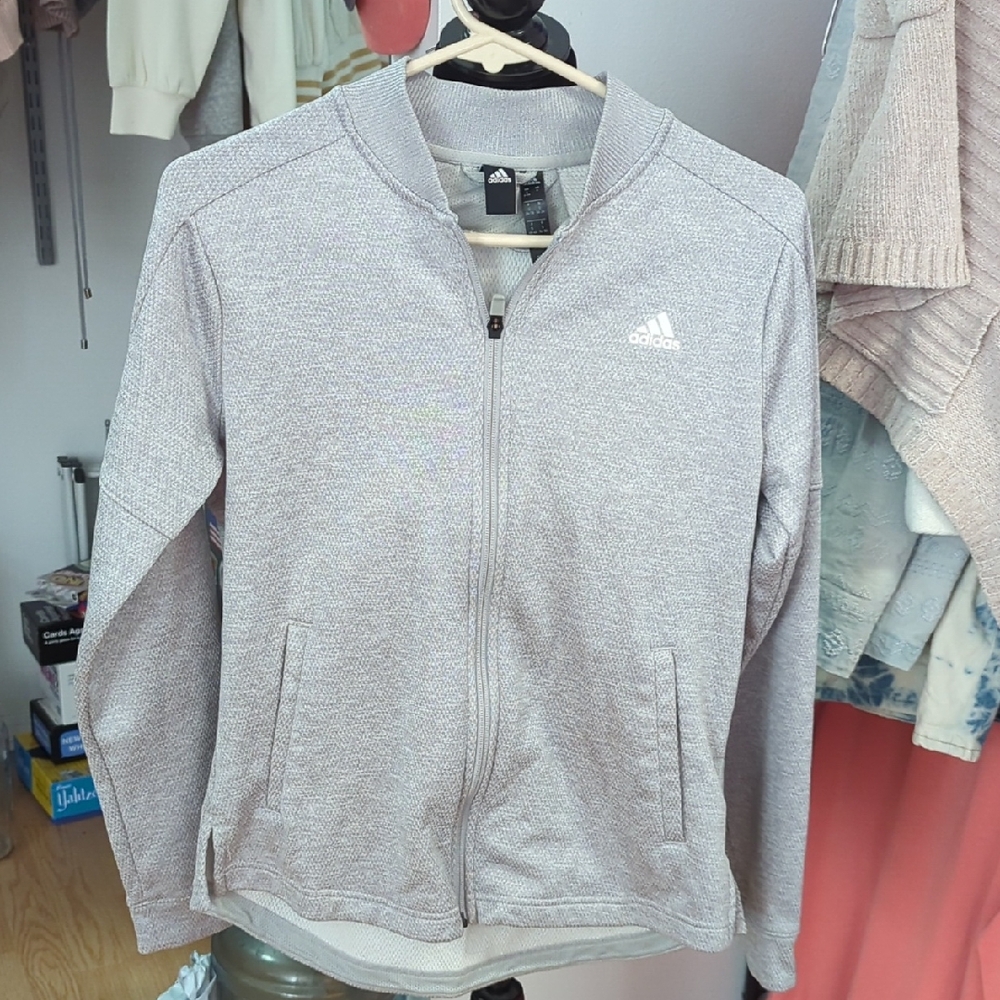 Adidas Light Gray Athletic Jacket - image 1